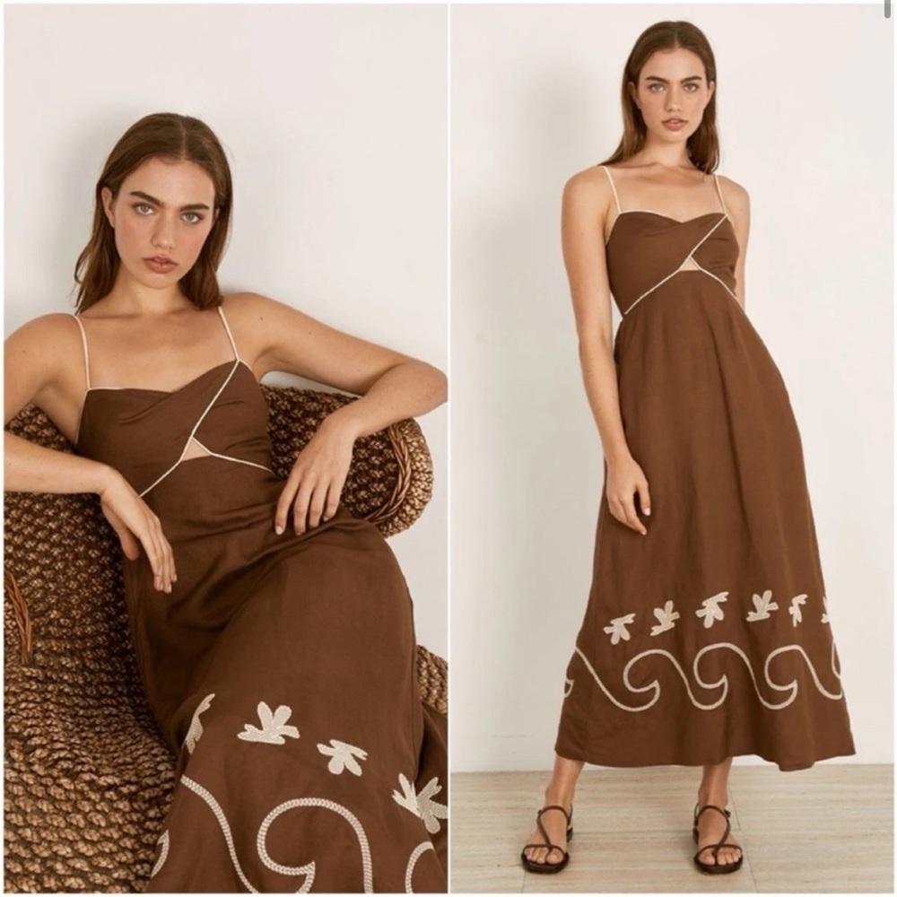 Mon Renn Fresco Linen Maxi Dress